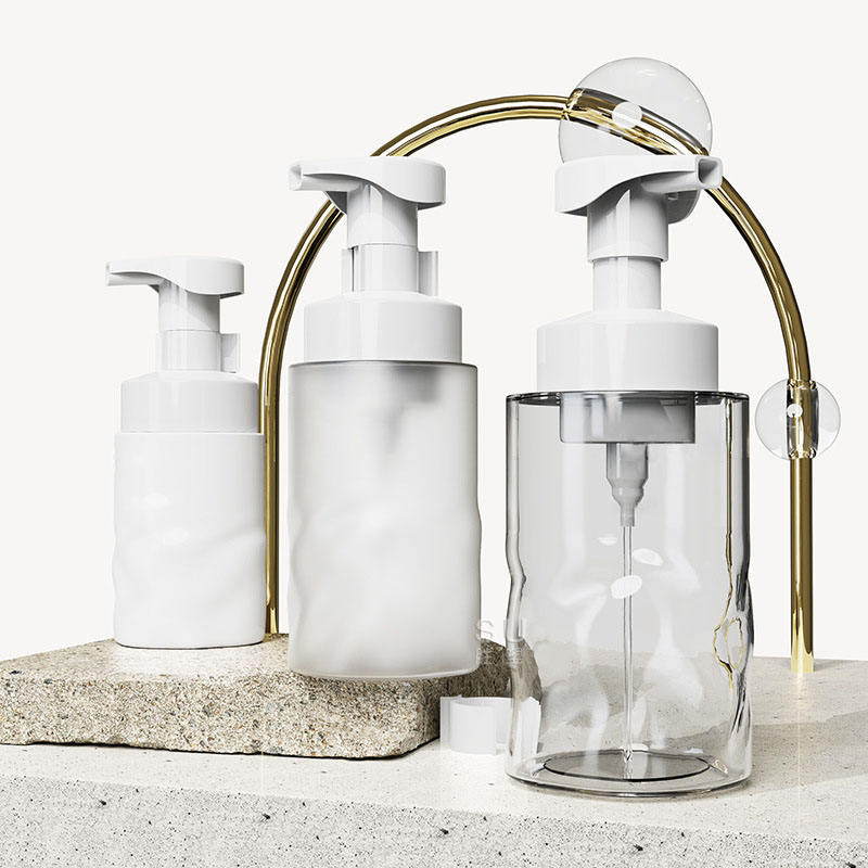 150 مل 250 مل 300 مل 400 مل PET عارية الوردي رغوة زجاجة صابون اليد إعادة الملء زجاجة مضخة رغوة