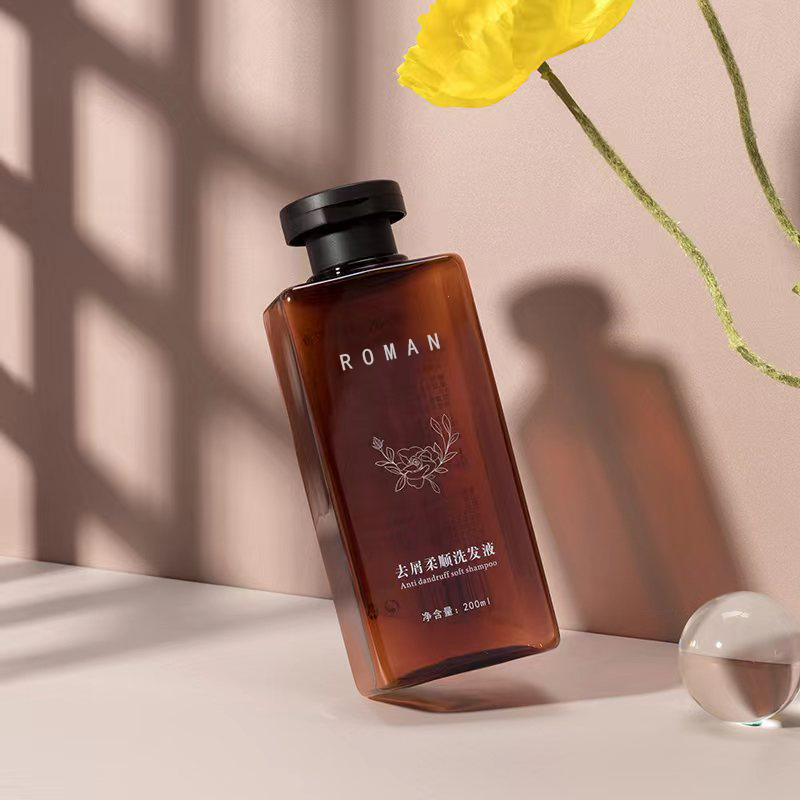 200 مللي 300 مللي الشعر الجاف ضغط زيت الشعر زجاجة PET مع غطاء علوي الوجه مربع البلاستيك شامبو استحمام جل زجاجة محلول