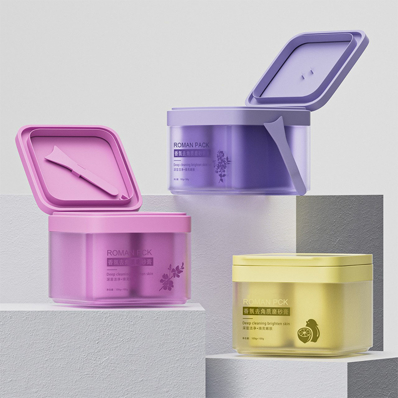 150 جرام 300 جرام من البلاستيك مربع فارغ للعناية بالبشرة كريم تبييض الجسم زبدة جرة واقية من الشمس مرطب الحاويات مع ملعقة