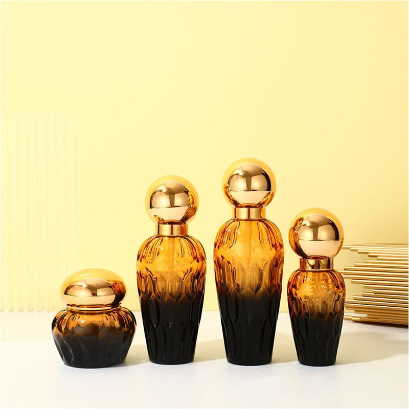 عبوات مستحضرات التجميل من الزجاج الشفاف المتجمد للعناية بالبشرة وزجاجة محلول زجاجية مع مضخة قطارة عبوات مستحضرات التجميل من الزجاج الشفاف المتجمد للعناية بالبشرة وزجاجة محلول زجاجية مع مضخة قطارة