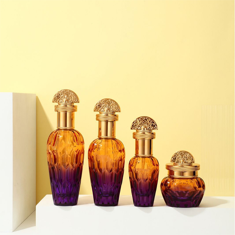 عبوات مستحضرات التجميل من الزجاج الشفاف المتجمد للعناية بالبشرة وزجاجة محلول زجاجية مع مضخة قطارة عبوات مستحضرات التجميل من الزجاج الشفاف المتجمد للعناية بالبشرة وزجاجة محلول زجاجية مع مضخة قطارة