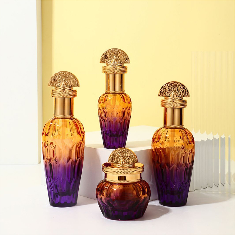 عبوات مستحضرات التجميل من الزجاج الشفاف المتجمد للعناية بالبشرة وزجاجة محلول زجاجية مع مضخة قطارة عبوات مستحضرات التجميل من الزجاج الشفاف المتجمد للعناية بالبشرة وزجاجة محلول زجاجية مع مضخة قطارة