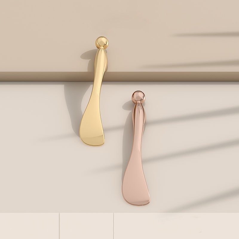 ملعقة تدليك رأس شخصية لمستحضرات التجميل، ملعقة ذهبية وفضية، كريم عين، عصا تدليك، ملعقة معدنية لمستحضرات التجميل