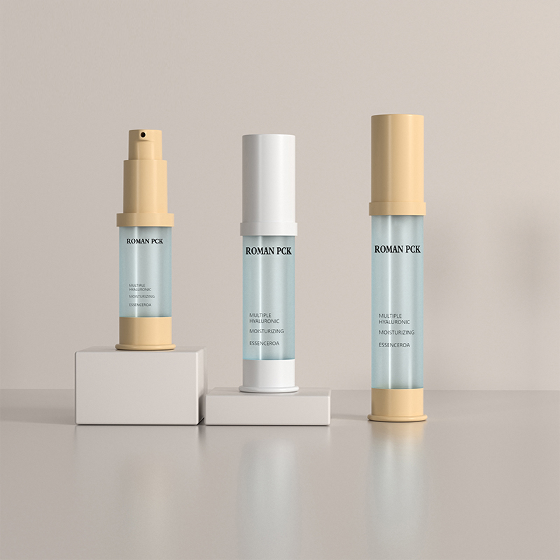 15 مللي 30 مللي 1 أوقية متجمد زجاجة مضخة بدون هواء الأزرق شكل نحيف اسطوانة طويل القامة كريم التجميل للوجه مصل غسول أحمر الخدود جل