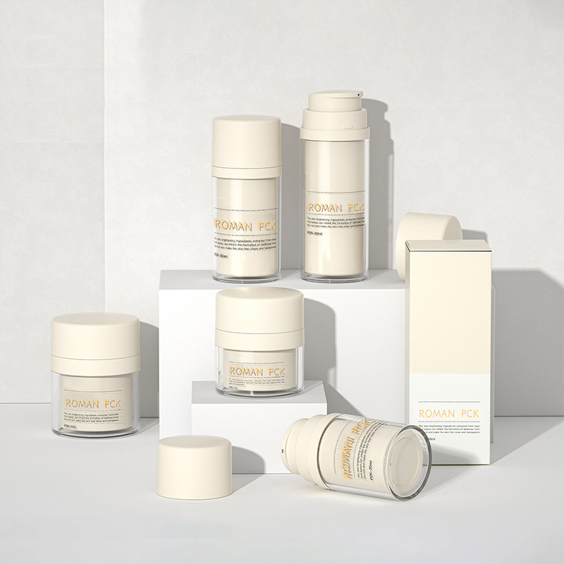 زجاجة بدون هواء 30 مل 50 مل 50 مل 100 مل من الأكريليك زجاجة بدون هواء للعناية بالبشرة زجاجة مضخة بدون هواء لمستحضرات التجميل الواقية من الشمس والعناية بالبشرة وكريم الأساس