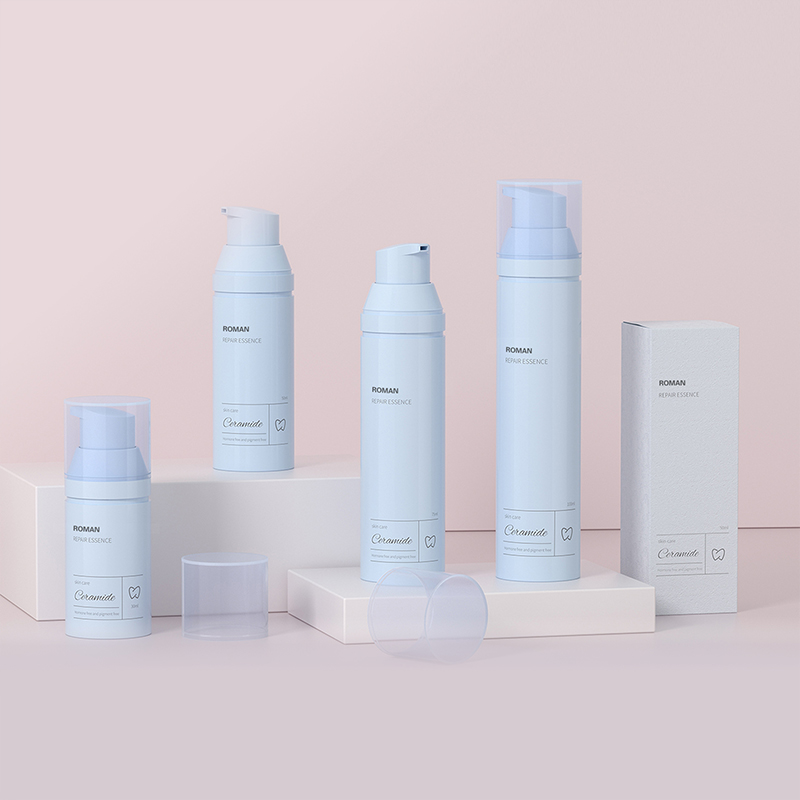 زجاجة مضخة بدون هواء لكريم الوجه ومستحضرات التجميل ذات عامل الوقاية من أشعة الشمس وحاوية زجاجة كريم عالية الجودة لتغليف مستحضرات التجميل