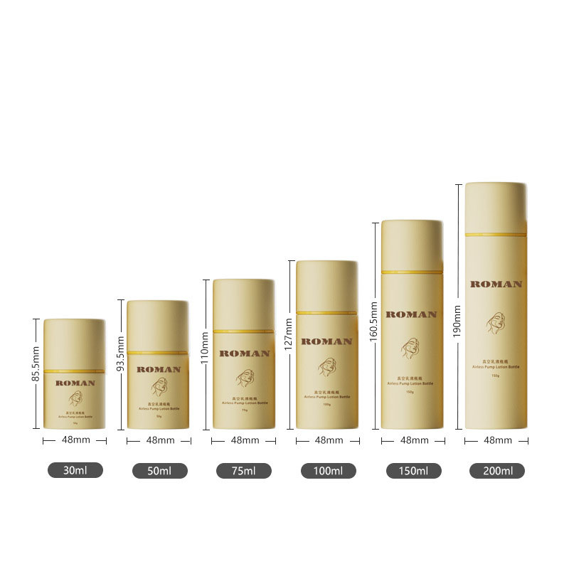 مجموعة زجاجات كريم الأساس الفارغة القابلة لإعادة الملء وكريم الوجه وكريم العين بدون هواء، زجاجات مضخة بدون هواء، عبوات مستحضرات تجميل فاخرة مجموعة زجاجات كريم الأساس الفارغة القابلة لإعادة الملء وكريم الوجه وكريم العين بدون هواء، زجاجات مضخة بدون هواء، عبوات مستحضرات تجميل فاخرة