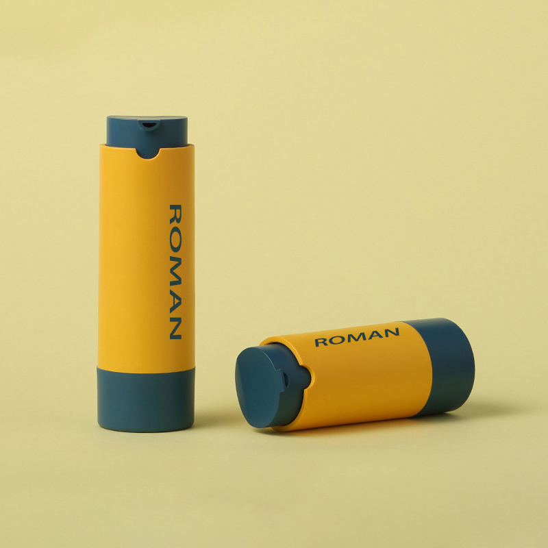 حاوية مصل مستحضرات التجميل البلاستيكية المستديرة للعناية بالبشرة زجاجة مضخة بدون هواء للغسول أو رذاذ الوجه 15 مل 30 مل 50 مل حاوية مصل مستحضرات التجميل البلاستيكية المستديرة للعناية بالبشرة زجاجة مضخة بدون هواء للغسول أو رذاذ الوجه 15 مل 30 مل 50 مل