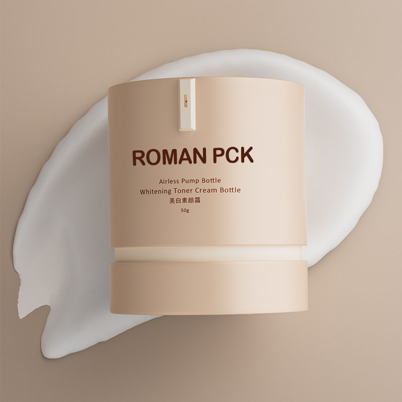 زجاجة أسطوانية بدون هواء PP فارغة 15 جرام 30 جرام 50 جرام كريم وجه تجميلي للعناية بالبشرة كريم أساس واقي من الشمس متجمد مضخة تفريغ الجرار