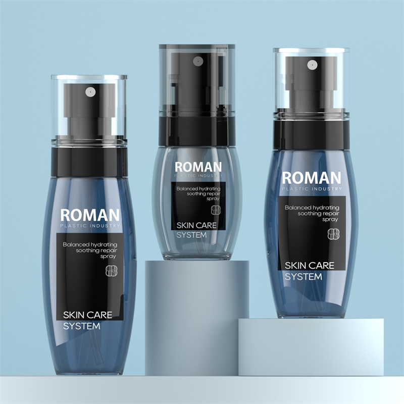 40 مللي 60 مللي 80 مللي أسود واقية من الشمس ضباب رذاذ زجاجة عطر الجسم البخاخ حاوية بلاستيكية زجاجة مضخة مسحوق الشعر