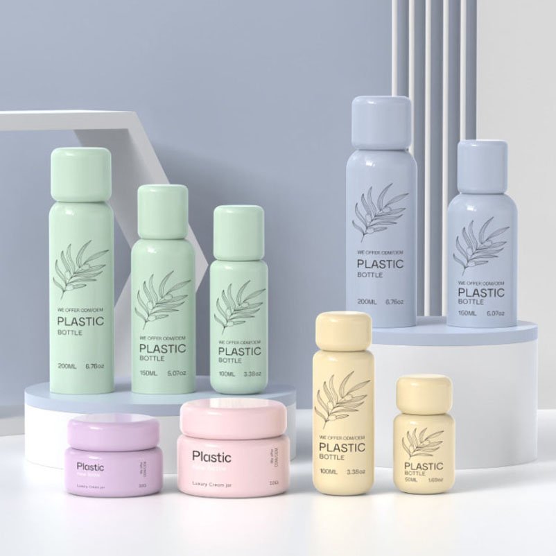 50 مل 100 مل 120 مل 150 مل 200 مل PET زجاجة مستحضرات تجميل بلاستيكية فرعية للوقاية من الشمس، مطهر، رطوبة، رذاذ، عطر، استخدام الزيت العطري