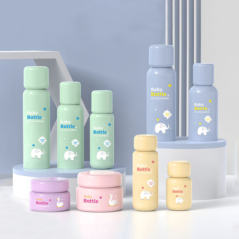 50 مل 100 مل 120 مل 150 مل 200 مل PET زجاجة مستحضرات تجميل بلاستيكية فرعية للوقاية من الشمس، مطهر، رطوبة، رذاذ، عطر، استخدام الزيت العطري