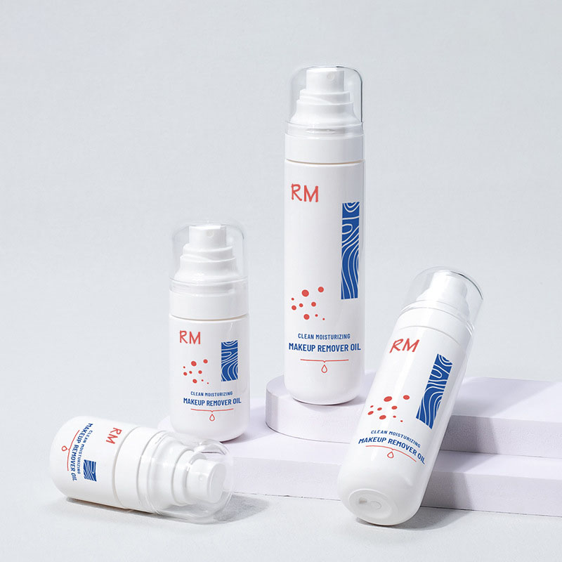 50 مل 80 مل 100 مل من البلاستيك الأبيض الفارغ زيت تنظيف مستحضرات التجميل PET زجاجة رذاذ للوجه والجسم