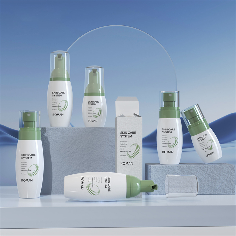 بخاخ واقي من الشمس 40 مل 60 مل 80 مل حبر مرطب PET زجاجة رذاذ بيضاء فارغة للعناية بالبشرة