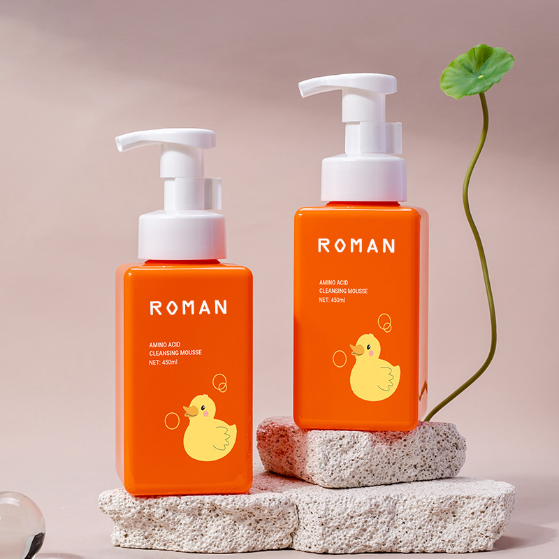 250 مللي 300 مللي 450 مللي 500 مللي 650 مللي العناية بالبشرة التطهير موس زجاجة مربع رمش شامبو رغوة زجاجة فندق مستلزمات النظافة التعبئة والتغليف