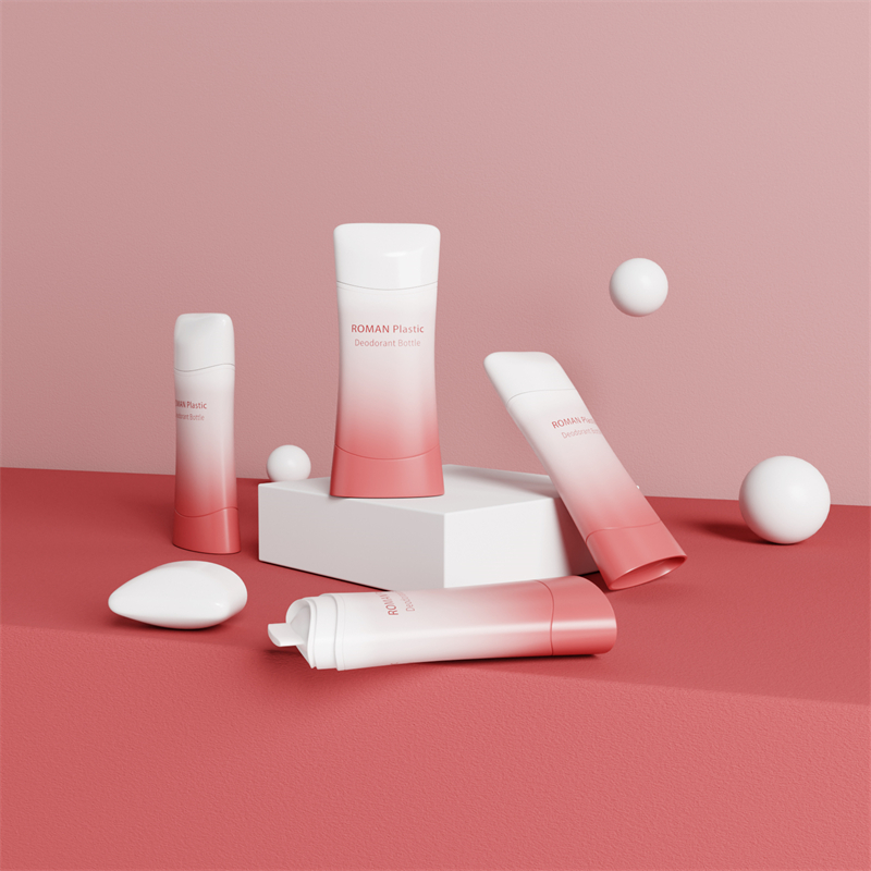 زجاجة مزيل العرق مستديرة مستقيمة لمستحضرات التجميل بسعة وألوان متعددة