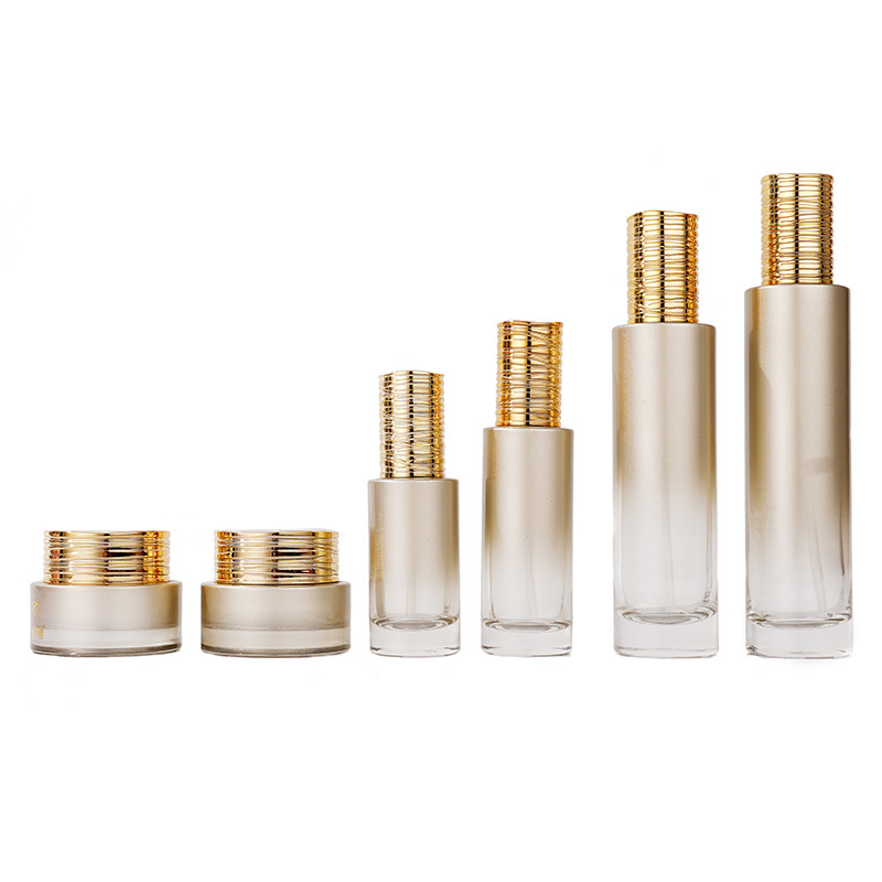 زجاجة مصل زجاجية مع غطاء مصقول مطلي بالكهرباء زجاجة مصل زجاجية مع غطاء مصقول مطلي بالكهرباء