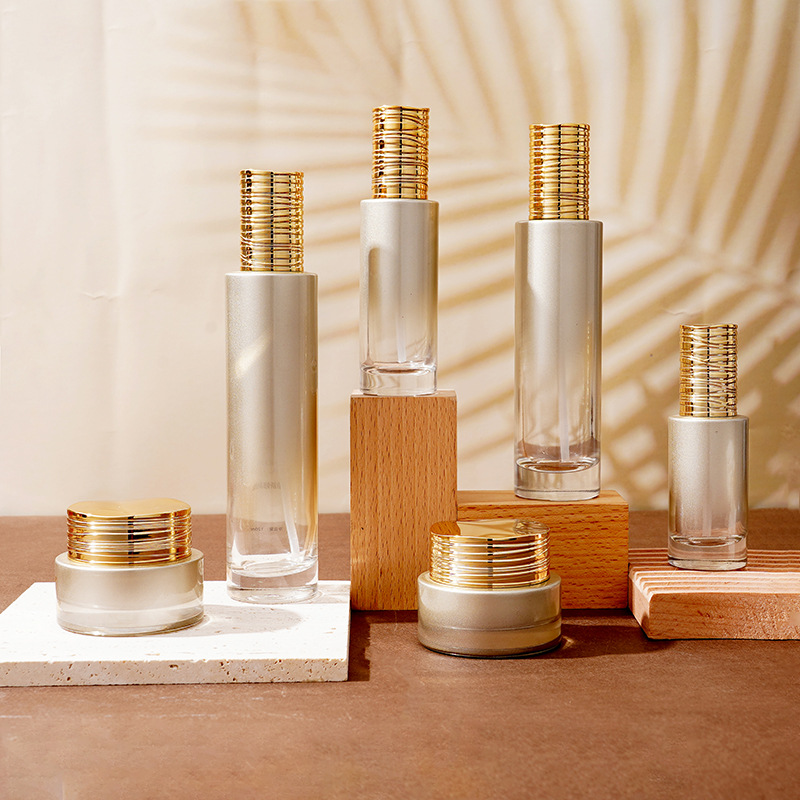 زجاجة مصل زجاجية مع غطاء مصقول مطلي بالكهرباء