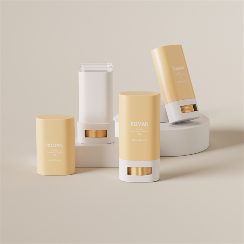 العناية بالبشرة زجاجة التعبئة والتغليف حاوية مزيل العرق البلاستيكية البيضاوية الفارغة