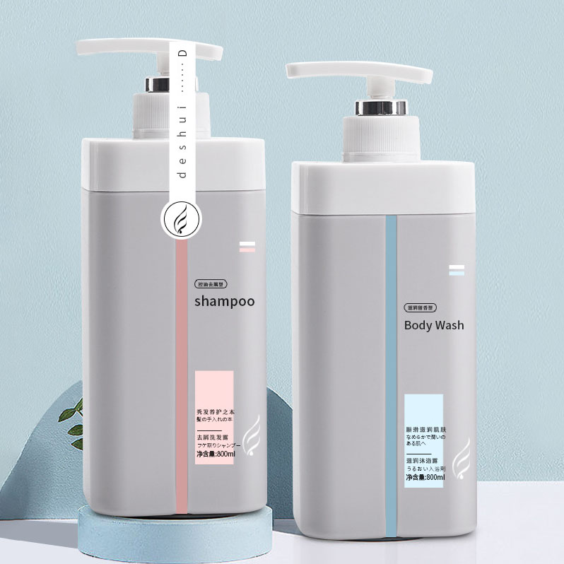 زجاجات تعبئة بلاستيكية عالية السعة 500 مل 800 مل للعناية بالبشرة، حاوية منشط للشعر، زجاجة شامبو وبلسم فارغة