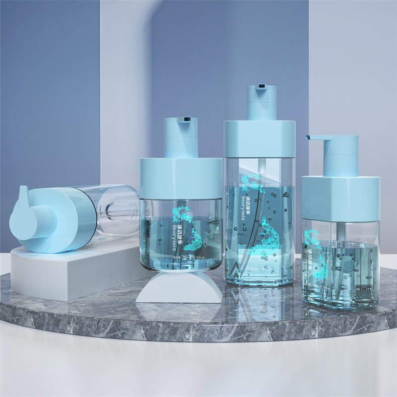 زجاجات ضخ غسول الجسم البيضاوية الفاخرة 300 مل 500 مل للبالغين والأطفال، جل الاستحمام المرطب، فقاعة التبييض، تتميز بالأحماض الأمينية زجاجات ضخ غسول الجسم البيضاوية الفاخرة 300 مل 500 مل للبالغين والأطفال، جل الاستحمام المرطب، فقاعة التبييض، تتميز بالأحماض الأمينية