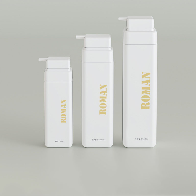 زجاجة شامبو زيت الجسم البلاستيكية الفارغة الفاخرة 300 مللي 500 مللي 750 مللي زجاجة مضخة لوشن التجميل المتجمد لجل الاستحمام بالحليب