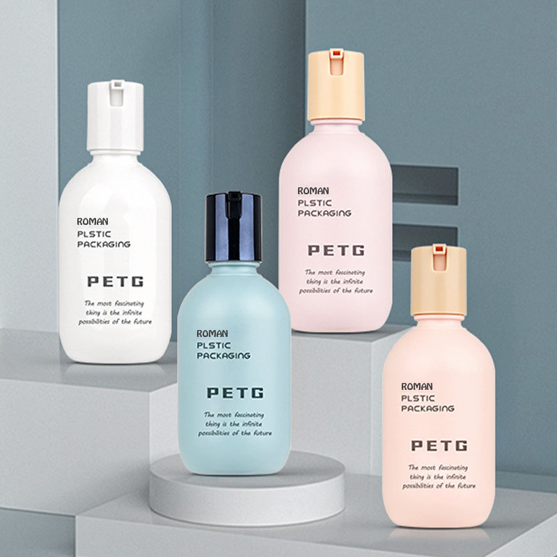 إعادة الملء تصميم جديد Spf 50+ زجاجة تعبئة واقية من الشمس 50 مل 80 مل 130 مل مستحضرات التجميل البلاستيكية تبييض البشرة كريم وقاية من الشمس زجاجة رذاذ