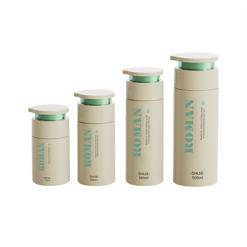 زجاجة كريم للعناية بالبشرة بكتف مسطح مستدير 150 مللي 200 مللي 300 مللي 500 مللي مرطب للأطفال تعبئة وتغليف الشامبو وغسول الجسم زجاجات كريم اليد