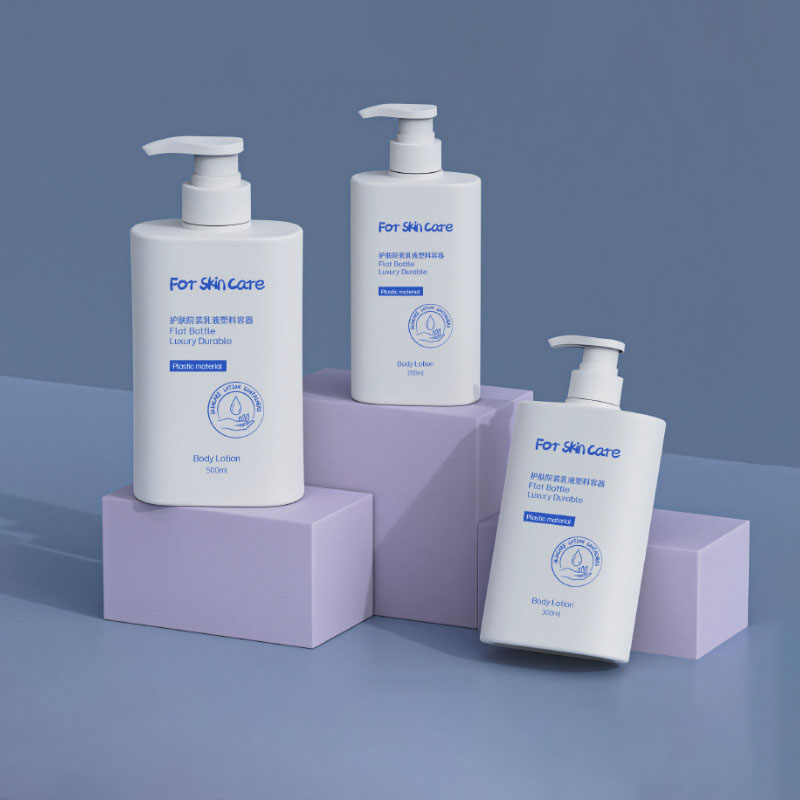 200 مل 300 مل 500 مل زجاجة شامبو PET بلاستيكية مستطيلة مع إغلاق غطاء لولبي لأقنعة الوجه العطور الزيوت الأساسية غسول الرموش الصناعية