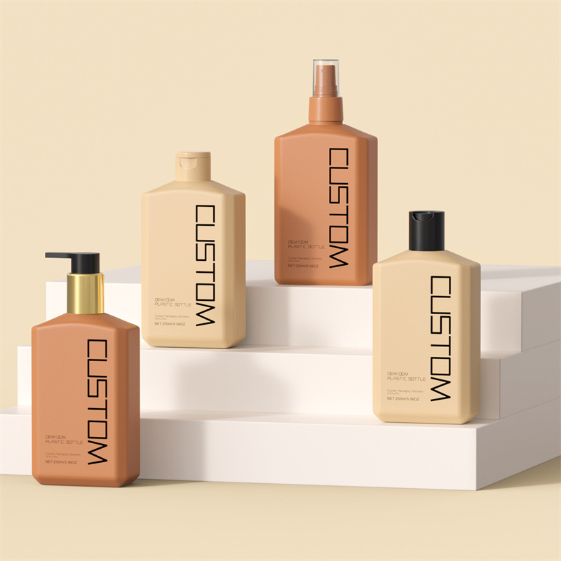 250 مللي 10 أوقية متجمد شقة مائلة الكتف اليد مرطب للجسم زجاجات ضخ العناية بالبشرة شامبو استحمام للأطفال زجاجة المواد الهلامية