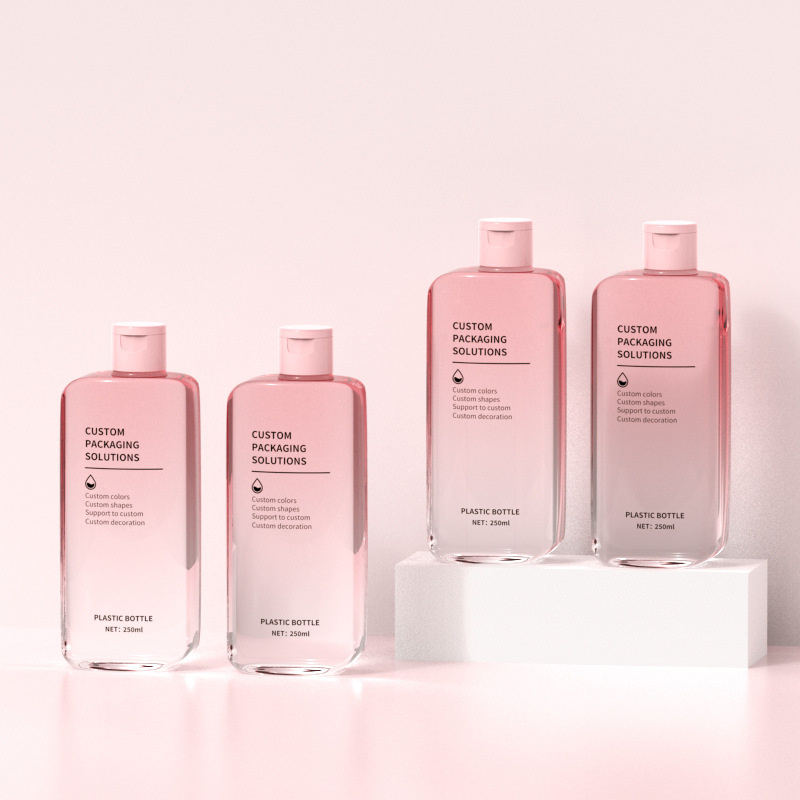 250 مللي زجاجة كريم تدليك مسطحة للترطيب منظف للوجه حاوية غسول الجسم هلام الاستحمام زجاجة شامبو للوقاية من الشمس