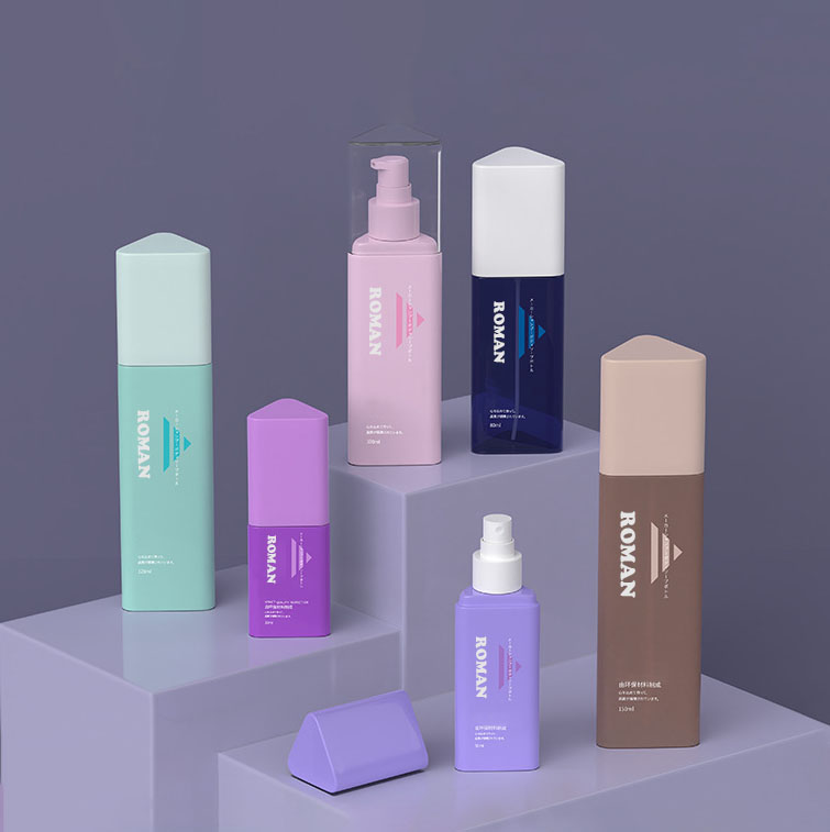 جدير بالثقة البلاستيك 30 مللي 50 مللي 80 مللي مثلث شامبو استحمام هلام الحاويات مكيف الشعر غسول زجاجة مضخة لتنظيف الوجه